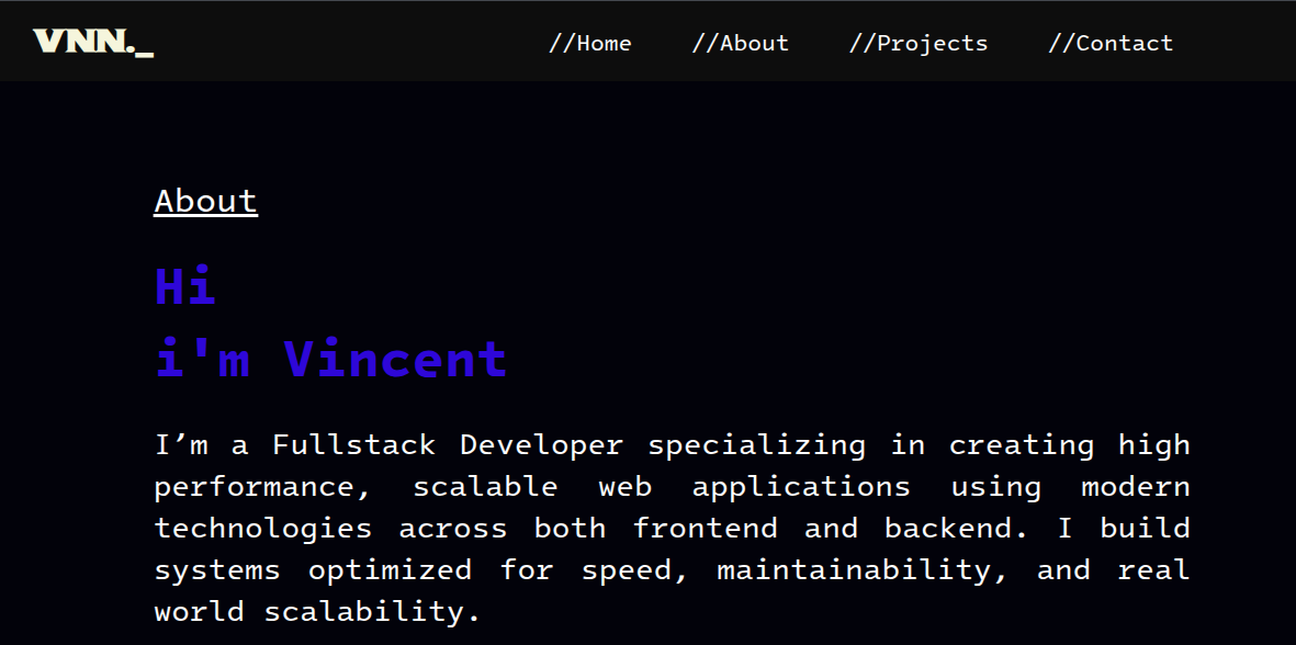 Personal portfolio website built with HTML CSS and JavaScript